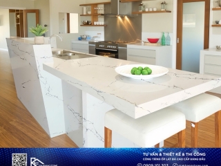 Tại sao giá thi công bàn bếp đá hoa cương lại tính theo mét dài?