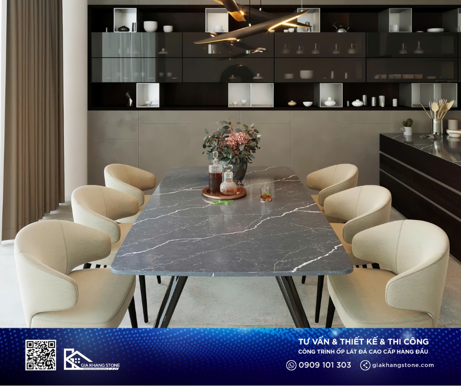 thi công bếp đá hoa cương